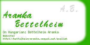 aranka bettelheim business card